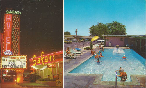 A postcard of the Safari Motel from the 1950s. Rachel Aston Las Vegas Review-Journal @rookie__rae
