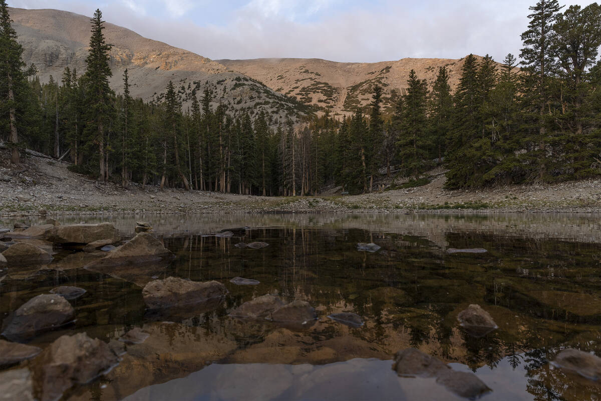 The sun rises over Teresa Lake in Great Basin National Park on Saturday, Sept. 10, 2022, near B ...