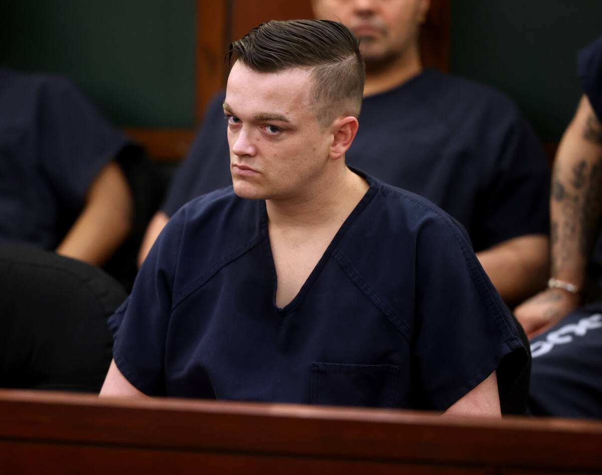 Brandon Toseland, 35, appears in court at the Regional Justice Center in Las Vegas on Thursday, ...