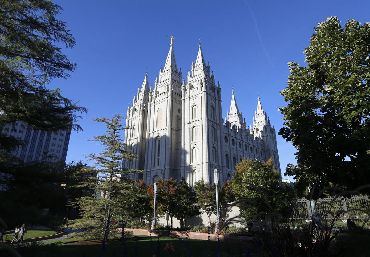 The Salt Lake Temple, at Temple Square is shown on Oct. 5, 2019, in Salt Lake City. The Church ...