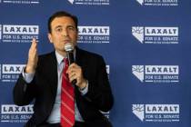 Nevada Republican U.S. Senate candidate Adam Laxalt, seen in September 2022 in Henderson. (Chas ...