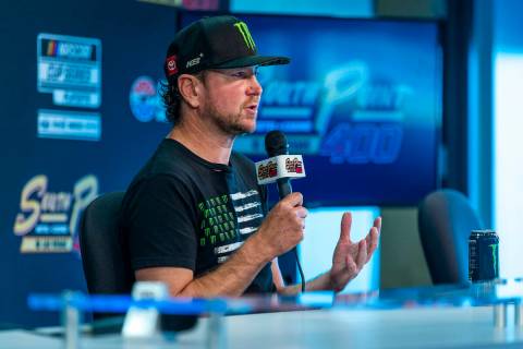Kurt Busch talks about his future as he addresses the media during a news conference prior to t ...