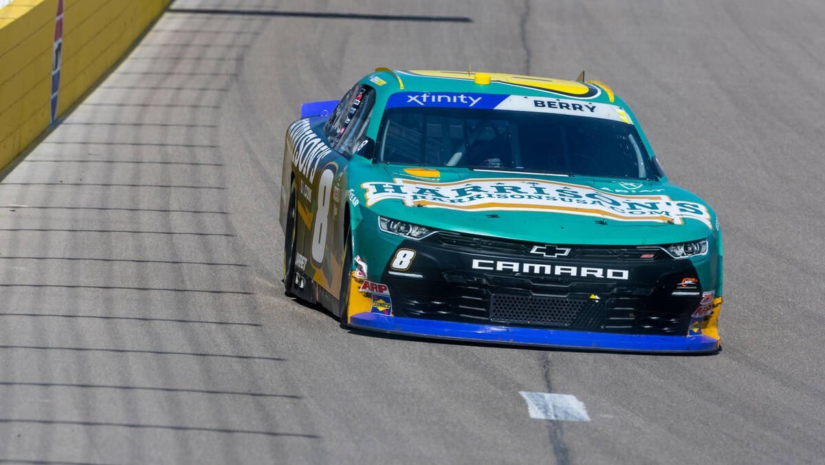 Josh Berry cruises into turn one during the Alsco Uniforms 302 NASCAR Xfinity Series Playoff Ra ...