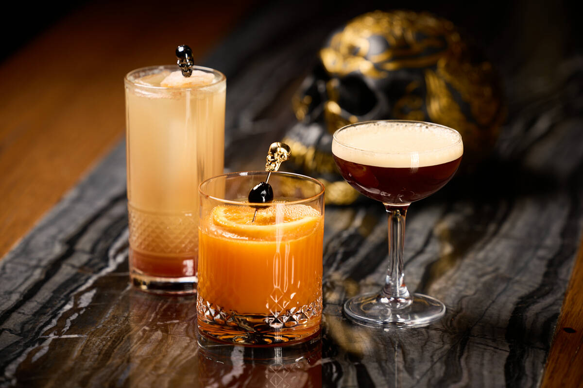 At The Venetian on the Las Vegas Strip, from left, an El Diablo from Electra Cocktail Club, a H ...