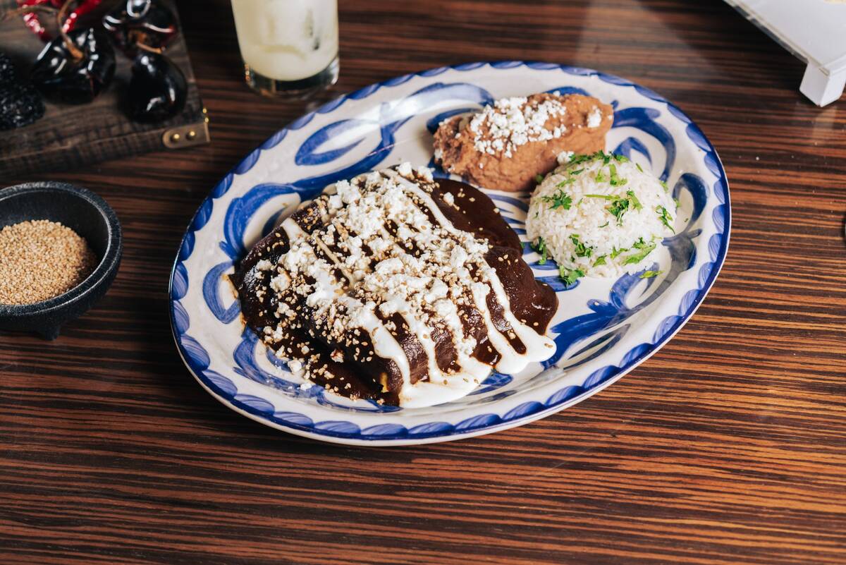 All three El Dorado Cantina locations in Las Vegas are offering a molé chicken tamales special ...