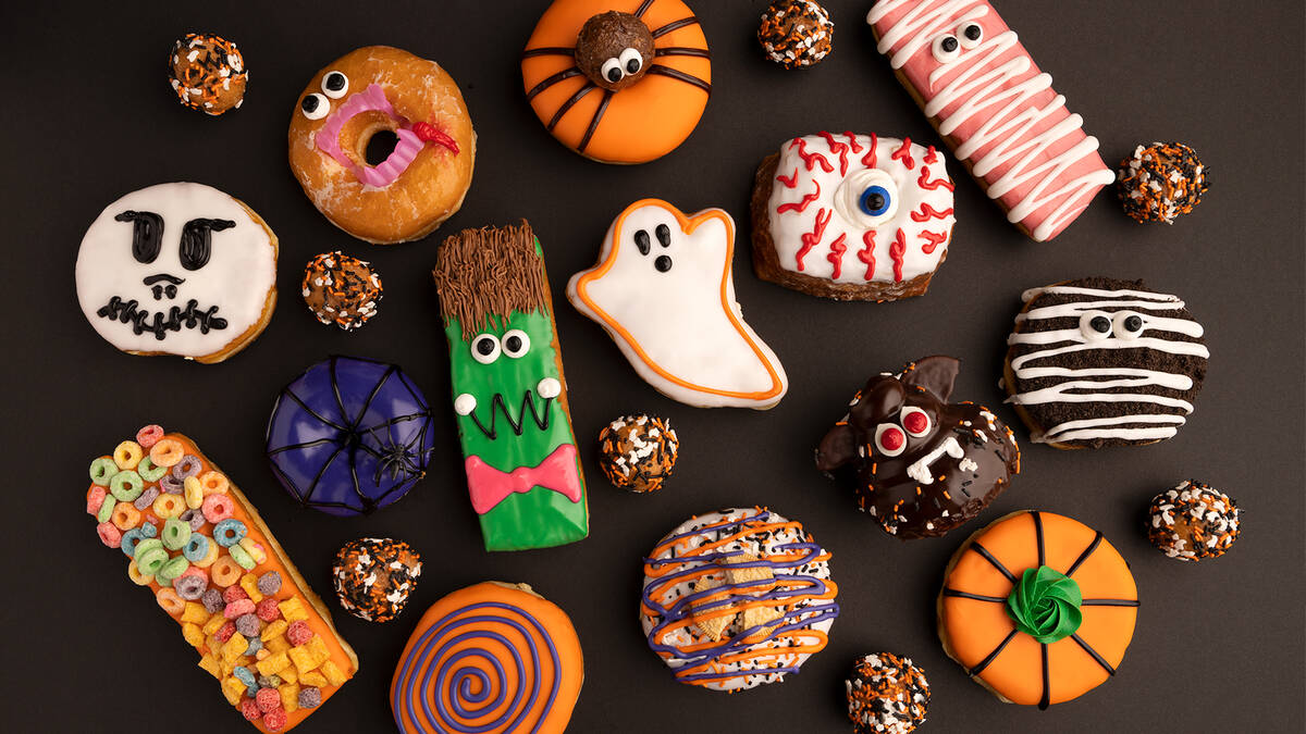 Pinkbox Doughnuts locations across Las Vegas are offering themed confections for the Halloween ...