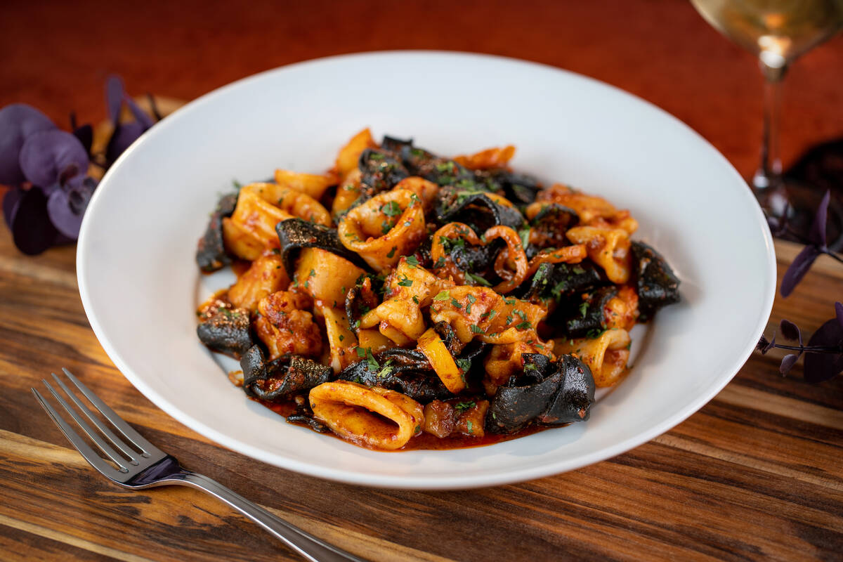 Squid Ink pasta is among the Halloween specials at Matteo's Ristorante Italiano at The Venetian ...