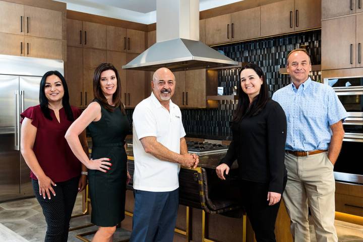 The Tri Pointe Homes sales team includes, from left, Patty Thielen, Amy Noto, Jonathan Jhaymen, ...