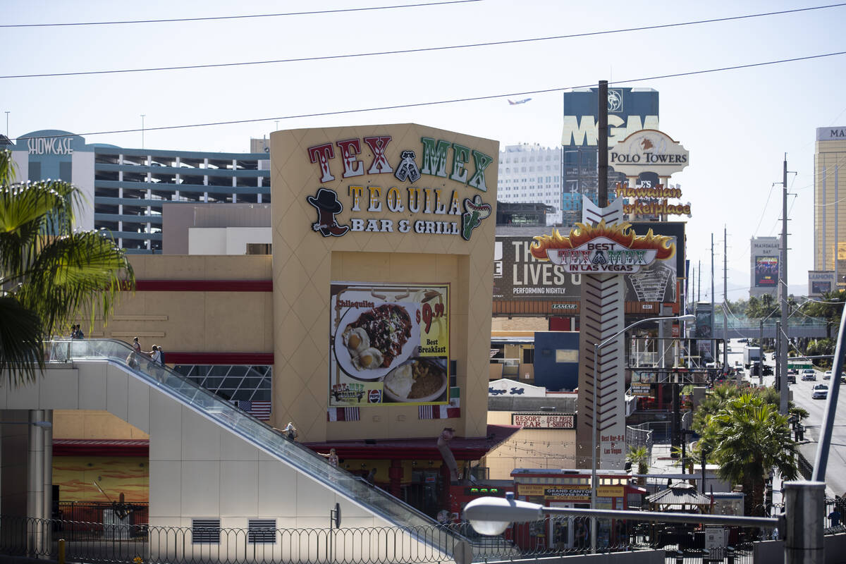 The Tex Mex & Tequila restaurant, 3725 Las Vegas Blvd. South, in Las Vegas, is seen on Tues ...