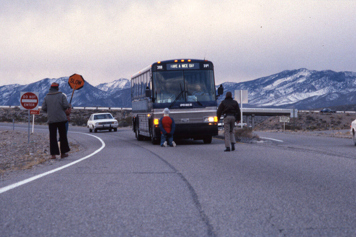 About 270 people protesting a nuclear test planned for February 5th at the main entrance to the ...