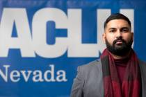 Athar Haseebullah, the new executive director of the ACLU of Nevada, at the agency's office in ...