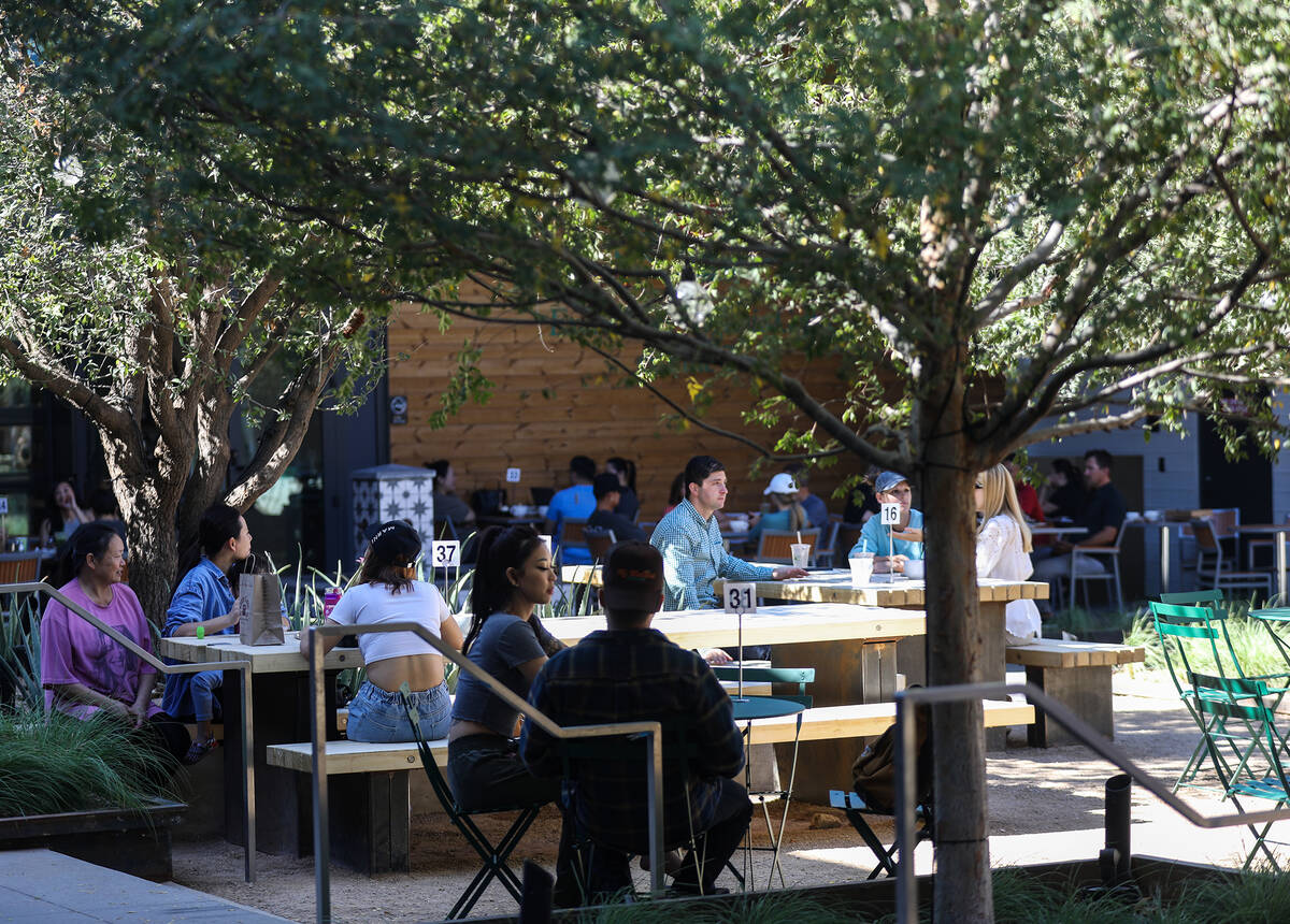 Urth Cafe at UnCommons, a mixed-use project, in Las Vegas, Tuesday, Oct. 18, 2022. (Rachel Asto ...