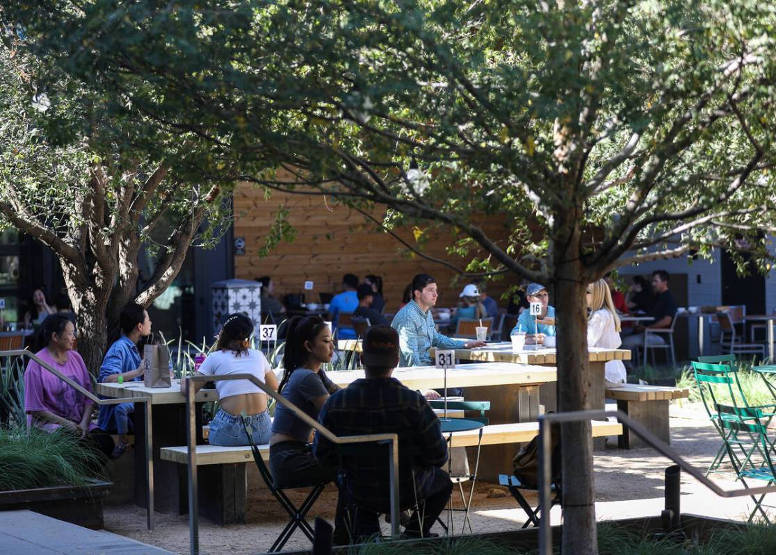 Urth Cafe at UnCommons, a mixed-use project, in Las Vegas, Tuesday, Oct. 18, 2022. (Rachel Asto ...
