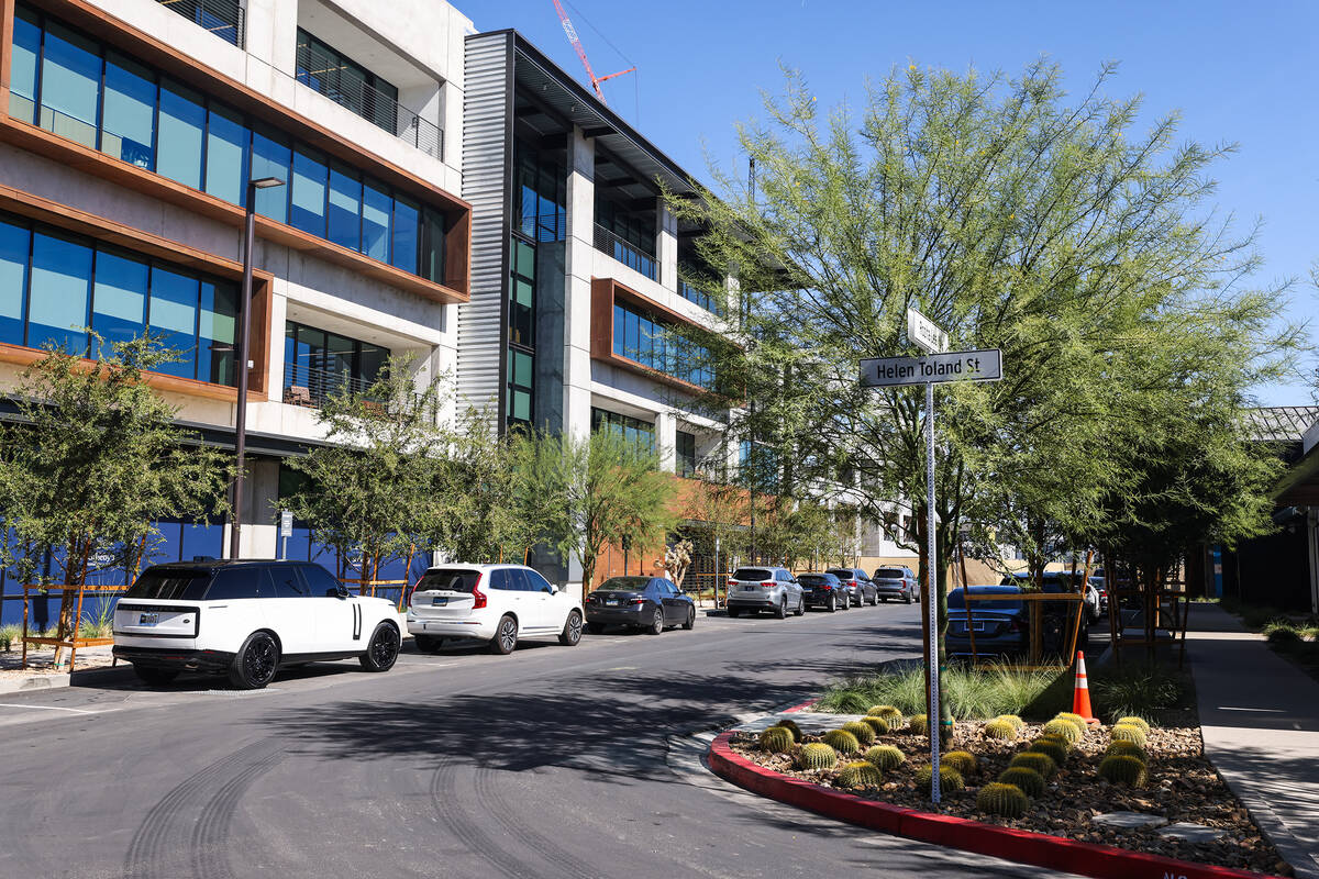 Street names in honor of famous Vegas residents at UnCommons, a mixed-use project, in Las Vegas ...