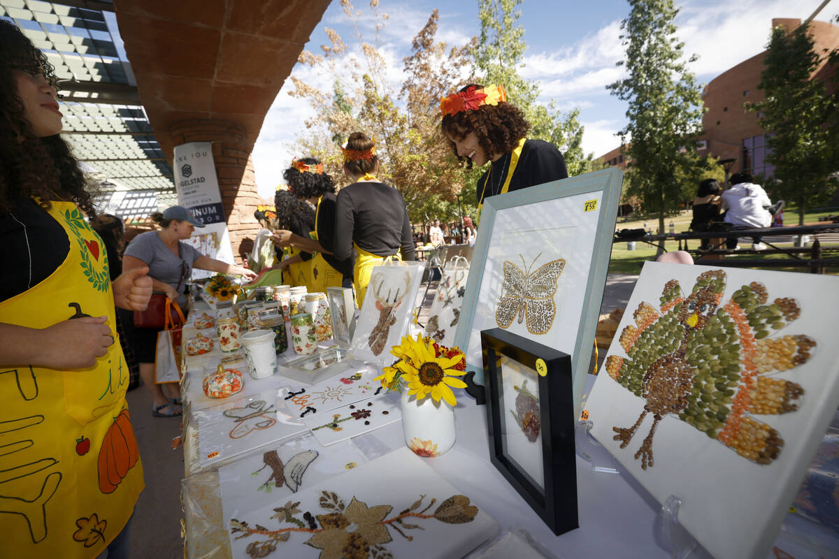 Sierra Vista High School students sell products on Thursday, Oct. 20, 2022, during a student-ru ...