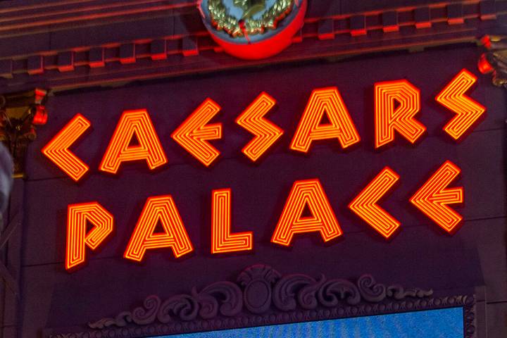 The marquee at Caesars Palace (Ellen Schmidt/Las Vegas Review-Journal) @ellenschmidttt