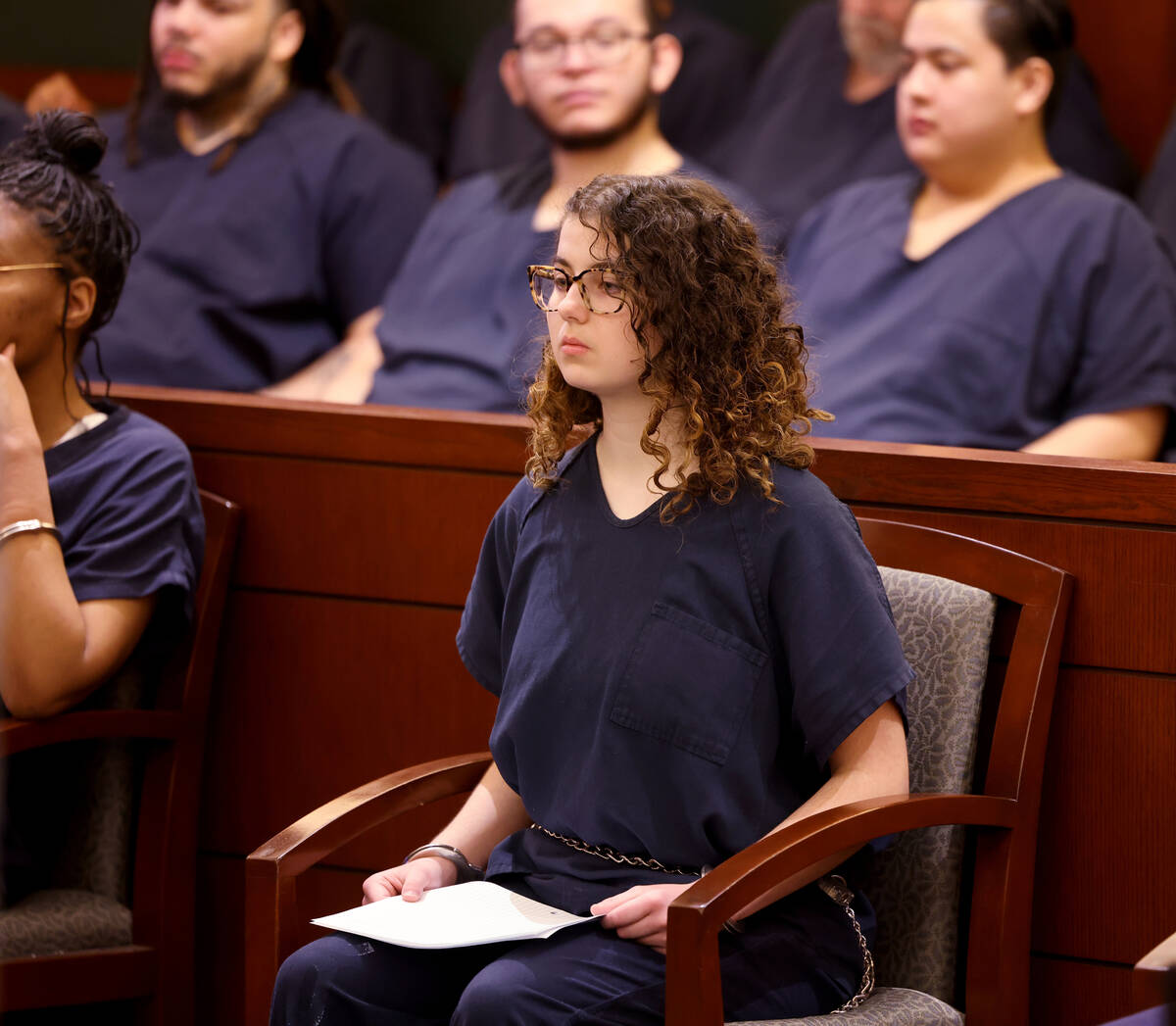 Sierra Halseth waits in court for her sentencing at the Regional Justice Center in Las Vegas on ...