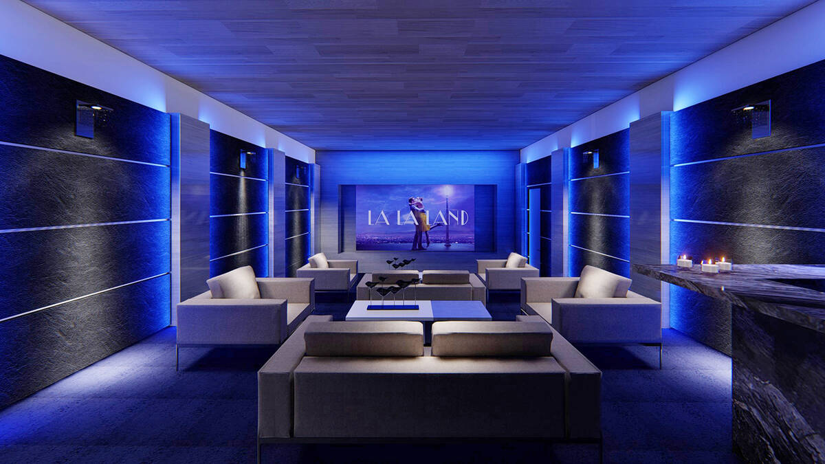 The home theater. (Corcoran Global Living)