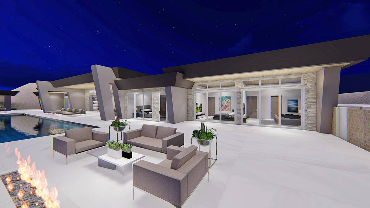 The patio has fire features. (Corcoran Global Living)