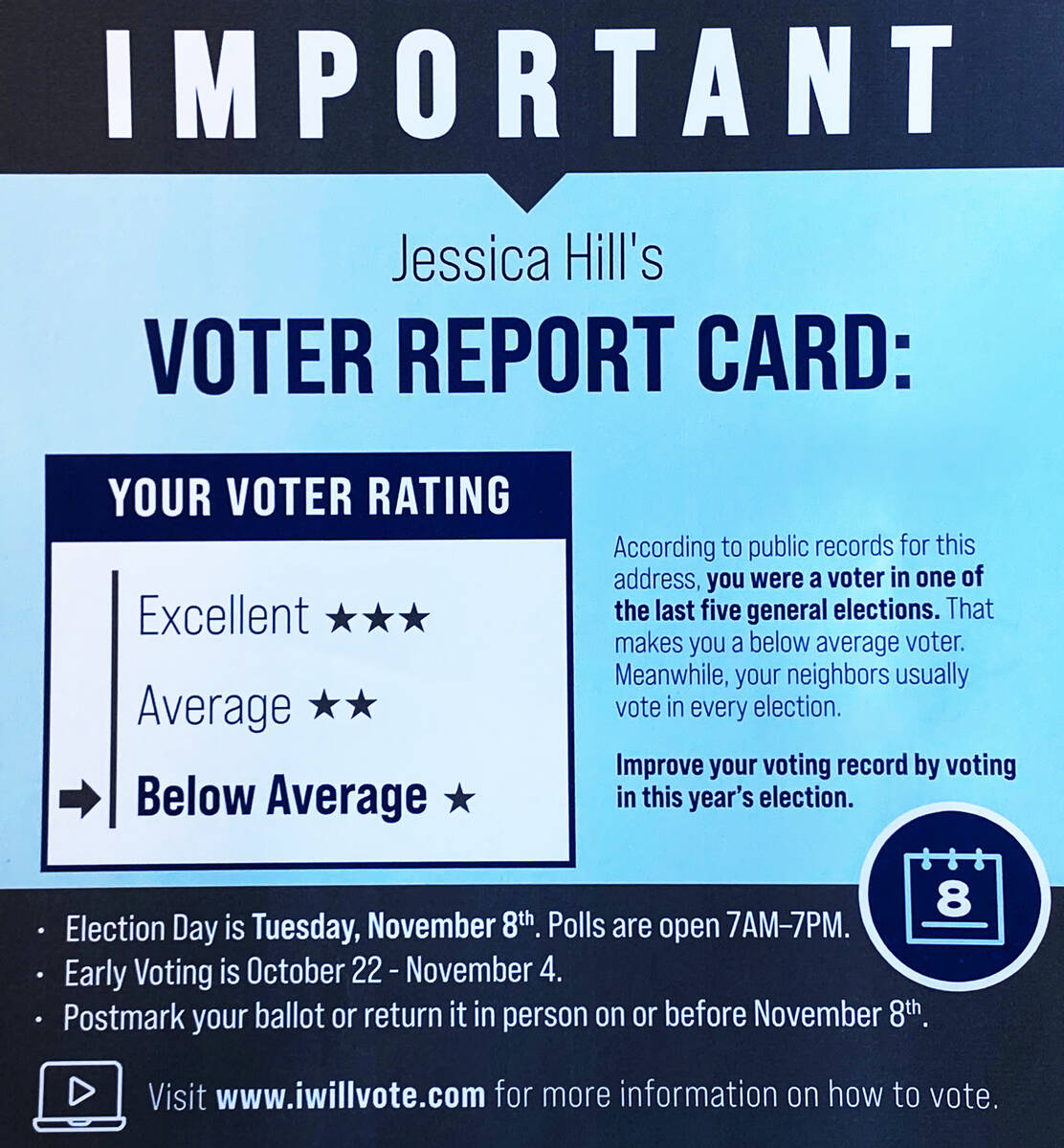 Election brochures encouraging people to vote in November are using a unique, but not new tacti ...