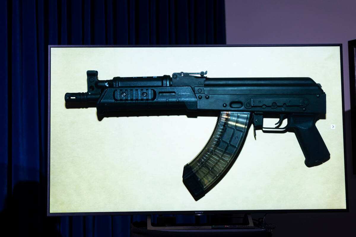 A weapon used by suspect Tyson Hampton in the officer-involved shooting that left officer Truon ...