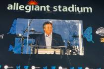 MGM Resorts International CEO Bill Hornbuckle announces the company's $1 million donation to th ...