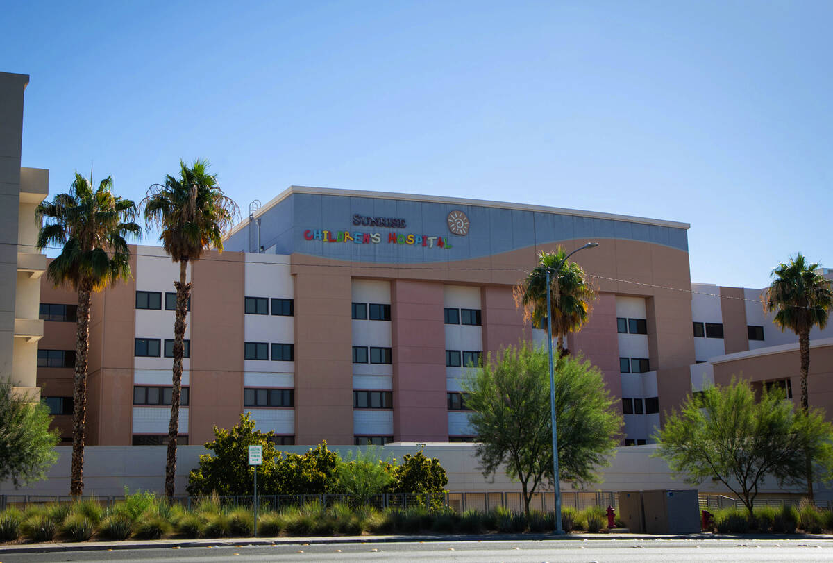 The Sunrise Children’s Hospital on Friday, Oct. 21, 2022, in Las Vegas. Three cases of C ...