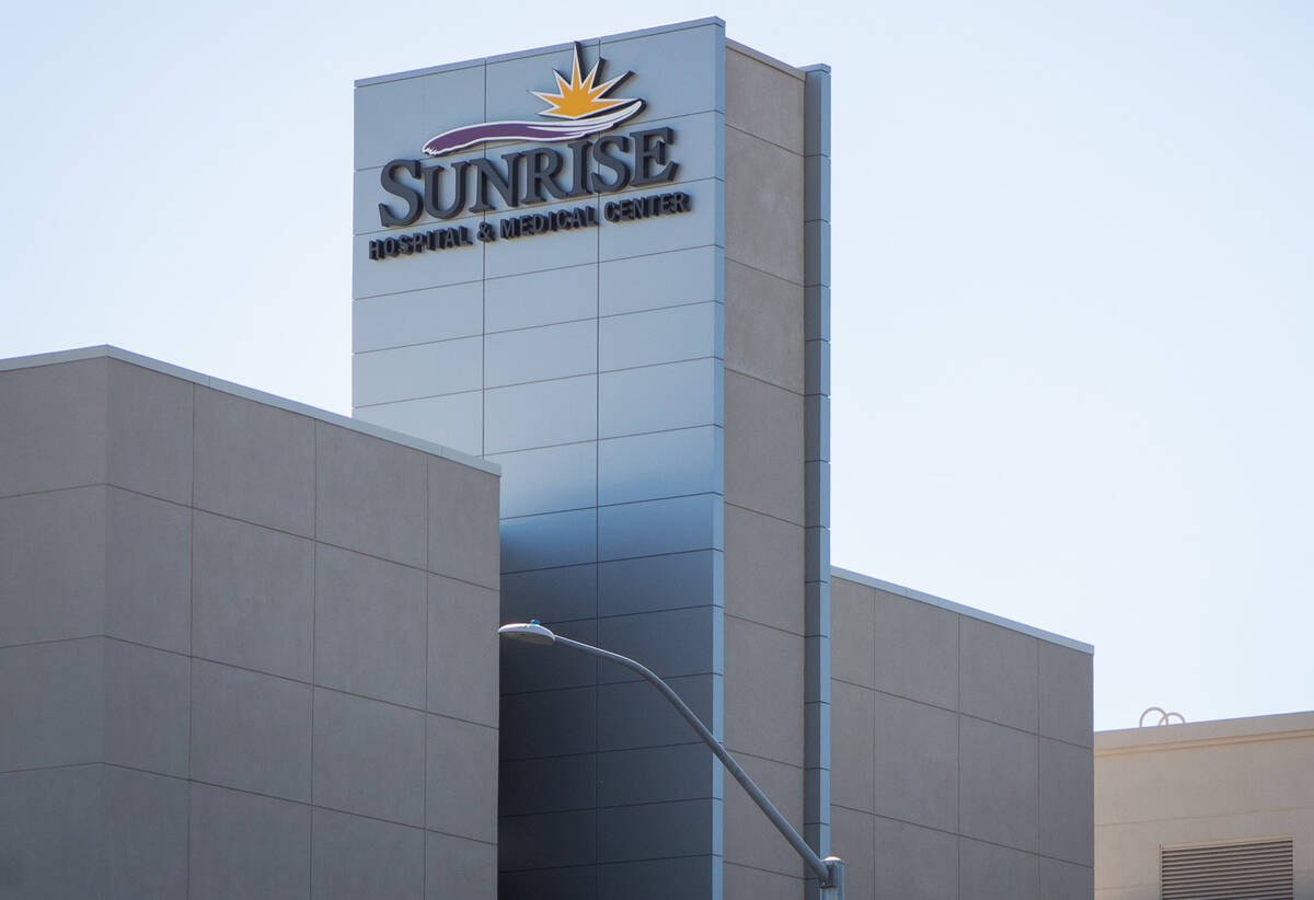 The Sunrise Hospital and Medical Center on Friday, Oct. 21, 2022, in Las Vegas. The first clust ...