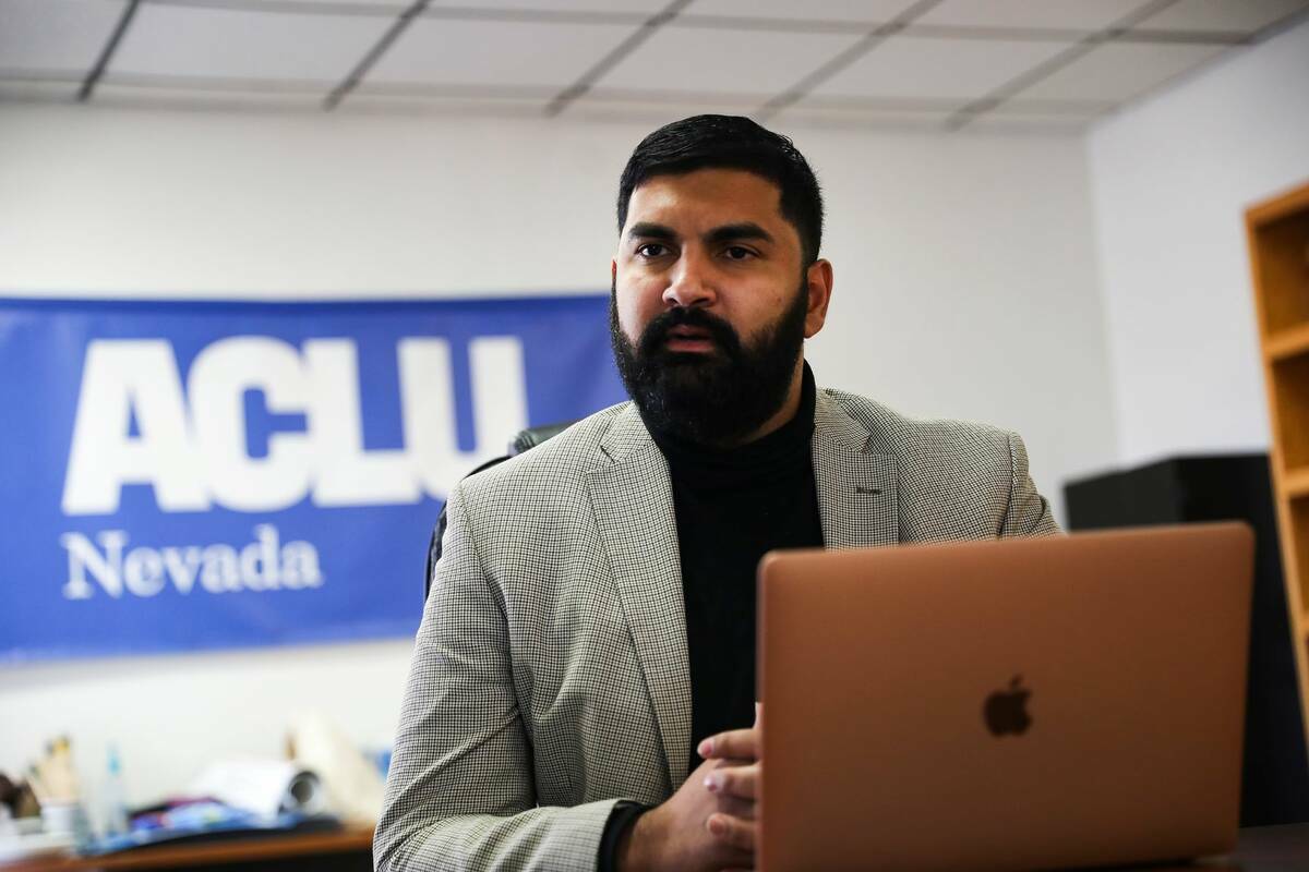 FILE - ACLU of Nevada Executive Director Athar Haseebullah called the Nevada Supreme Court deci ...