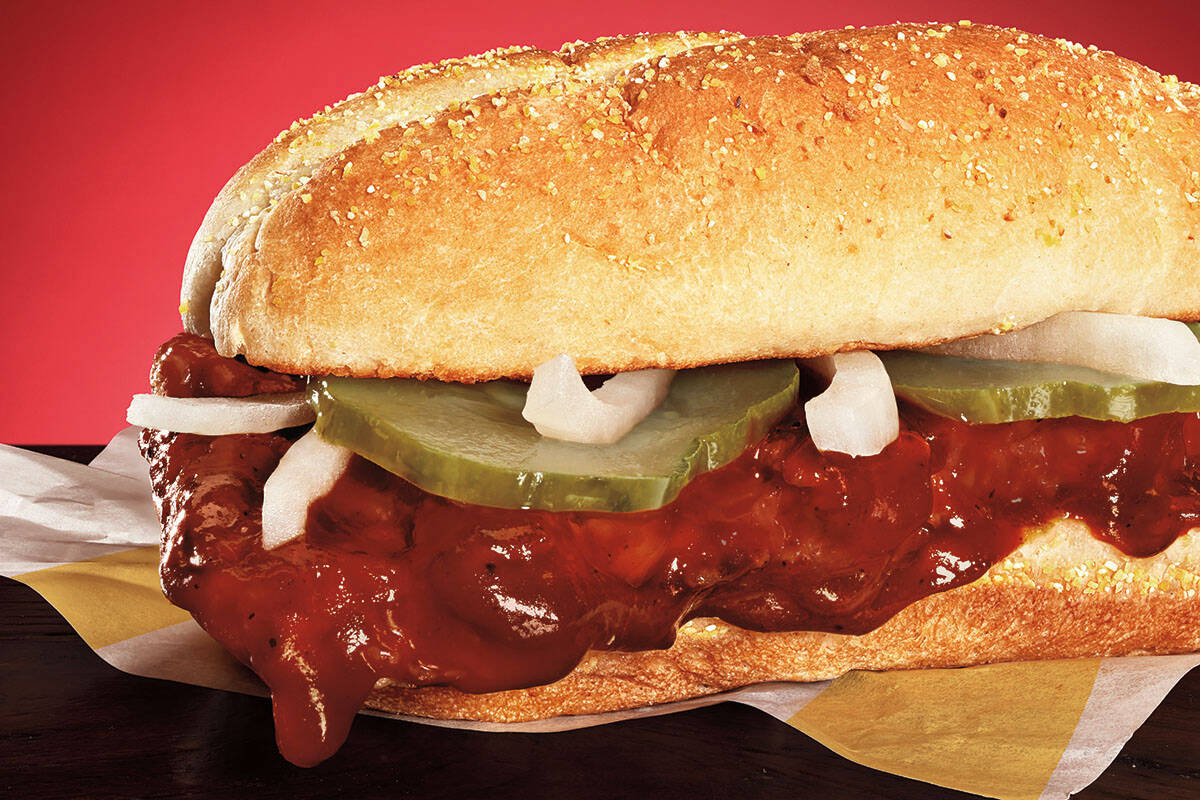 The McRib sandwich is returning to McDonald's restaurants across the country. (McDonald's)