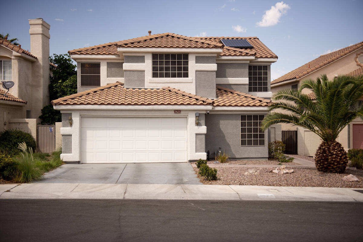 The home of former Clark County Public Administrator Robert Telles after police served a search ...