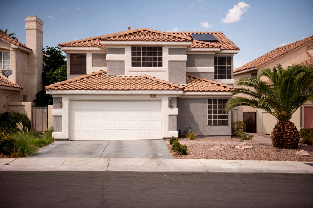 The home of former Clark County Public Administrator Robert Telles after police served a search ...