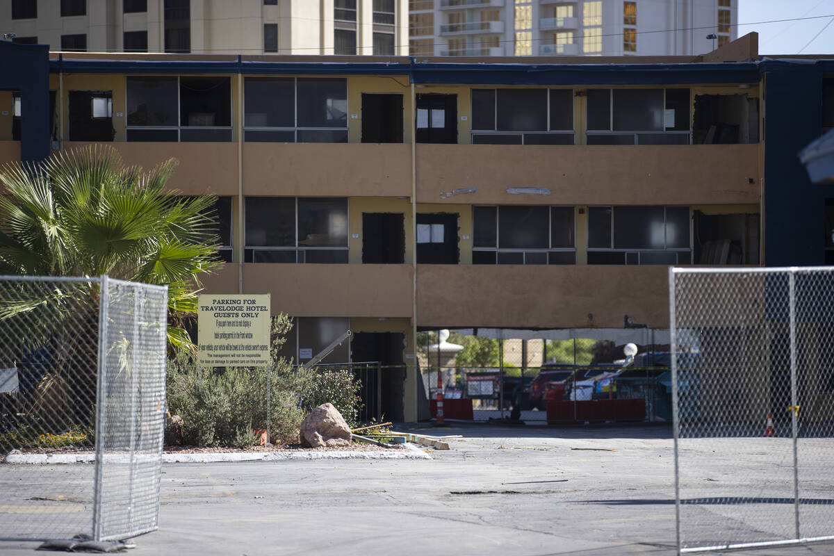 The shuttered Travelodge motel, 3735 Las Vegas Blvd. South, in Las Vegas, is seen on Tuesday, O ...