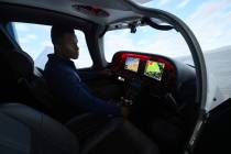 Certified Flight Instructor II Jabessa Addisu flies a ALSIM ALSR20 Flight Training Device at Al ...