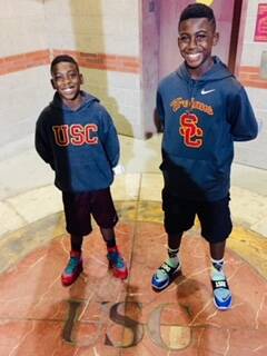 Zachariah Branch, left, and Zion Branch have long dreamed of playing football for the Universit ...