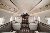 A cabin interior from one of Set Jet's Bombardier Challenger 850 jet aircraft. (Courtesy Set Jet)