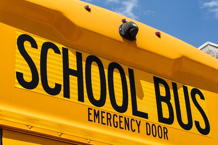 This July 28, 2022, file photo shows a school bus in Las Vegas. The Clark County School Distric ...