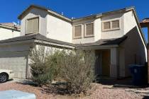 The house where a woman was shot dead Oct. 27, 2022, on Spectacular Bid Street in the west Las ...