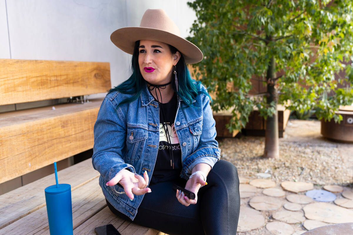 Joy Hoover, founder, CEO, and inventor at esoes, a safety cosmetics company, poses for a portra ...