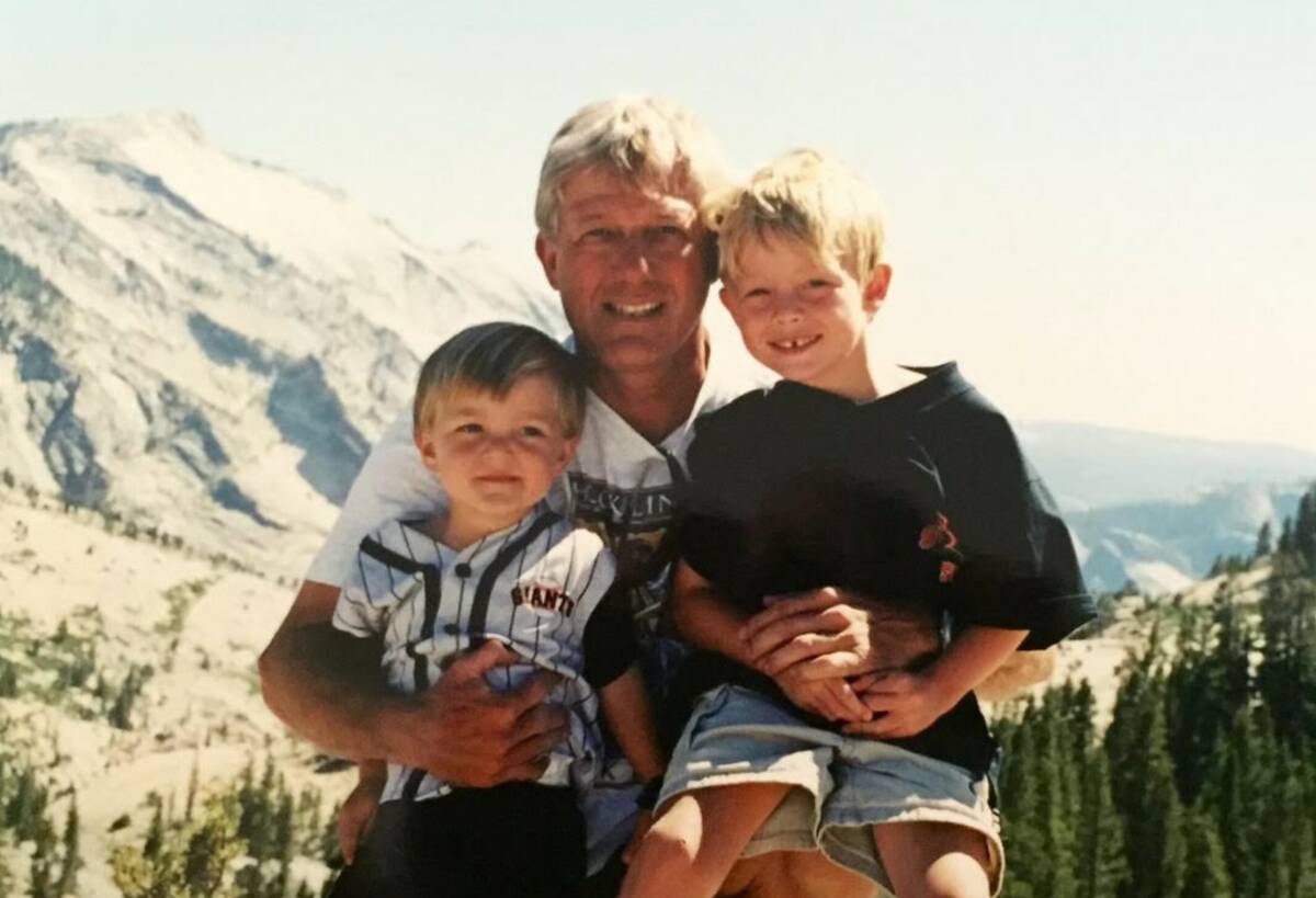 Keith Rogers, center. and his sons Bryce, left, and Evan, right, explore Yosemite National Park ...