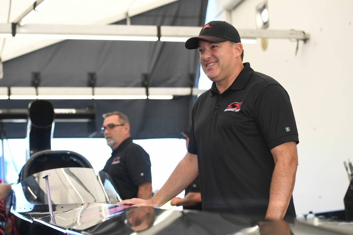 Tony Stewart in the paddock Friday, Oct. 28, 2022, at Las Vegas Motor Speedway. (NHRA)