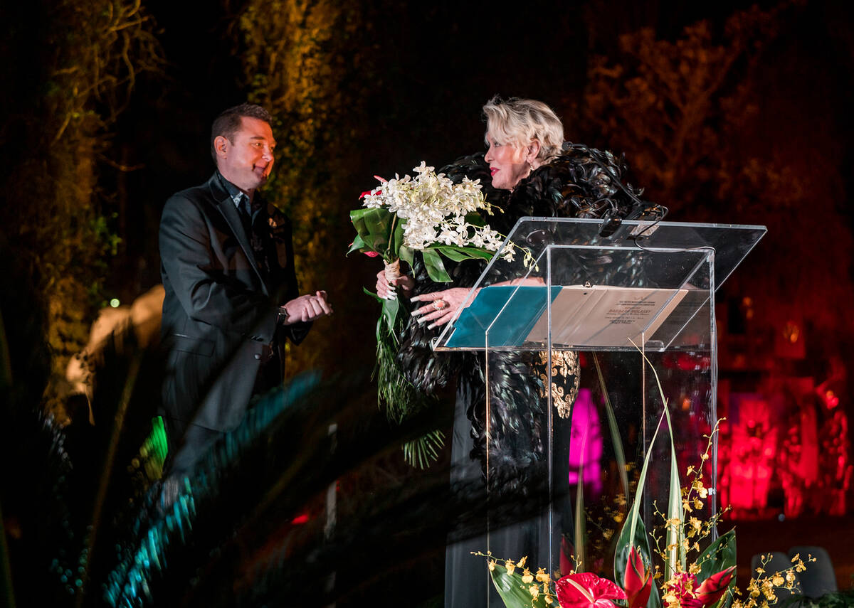 The Neon Museum Executive Director Aaron Berger and Siegfried & Roy's longtime stage partner an ...