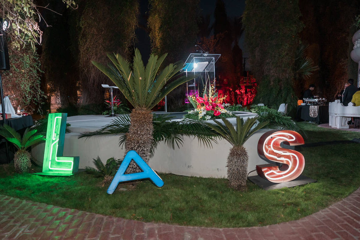 Siegfried & Roy's Jungle Palace is shown during The Neon Museum's 10th anniversary gala on Frid ...