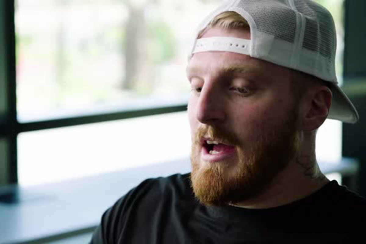 Maxx Crosby smoking a backwood during a post-game interview after the , Maxx Crosby