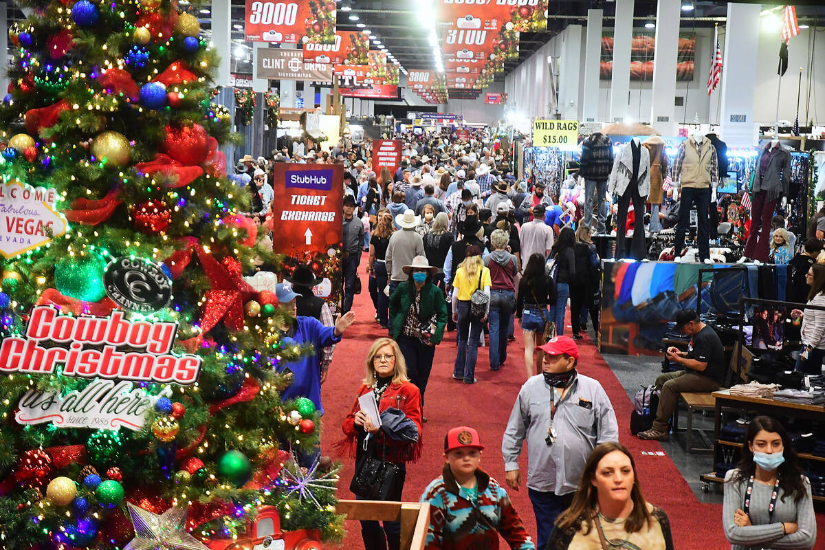 Cowboy Christmas packs Las Vegas Convention Center National Finals Rodeo Sports Rodeo