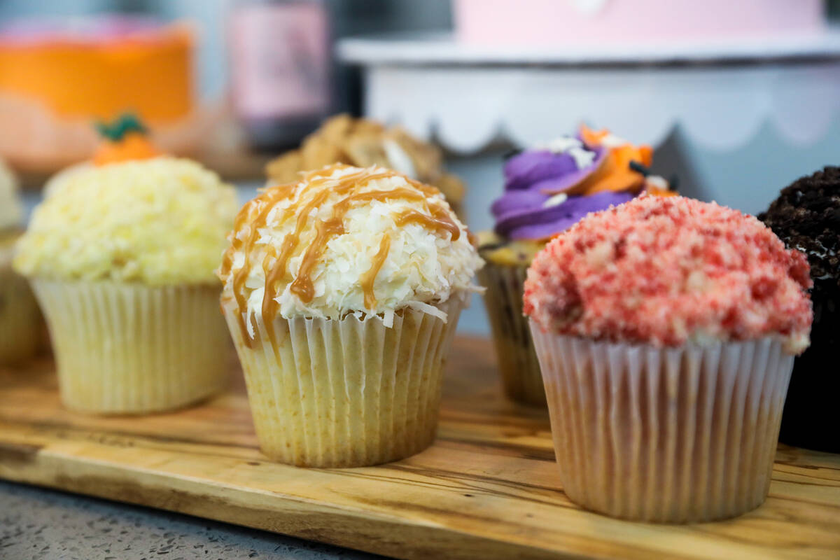 Cupcakes at Whiskful Thinking Cakes in Las Vegas, Thursday, Oct. 13, 2022. (Rachel Aston/Las Ve ...