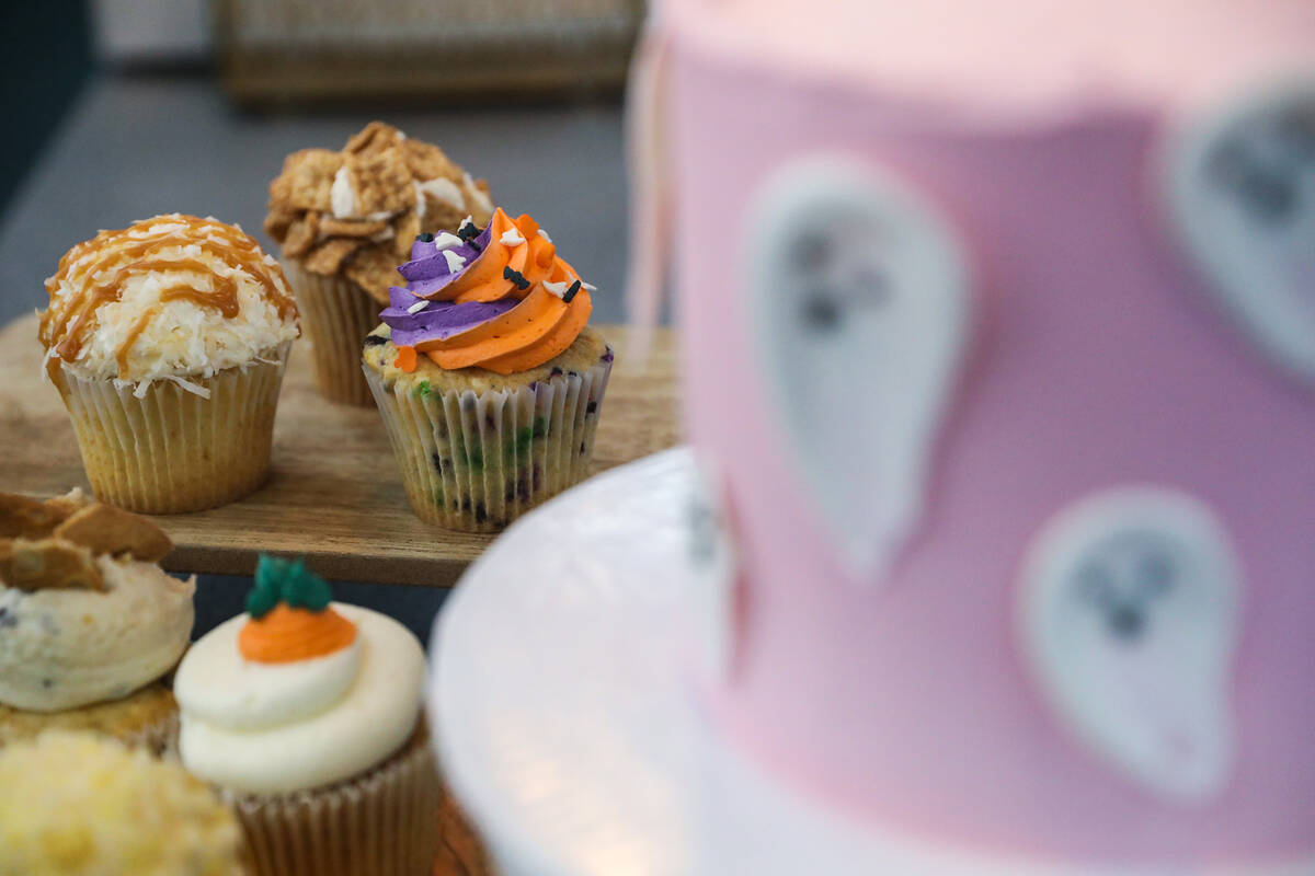 Cupcakes at Whiskful Thinking Cakes in Las Vegas, Thursday, Oct. 13, 2022. (Rachel Aston/Las Ve ...