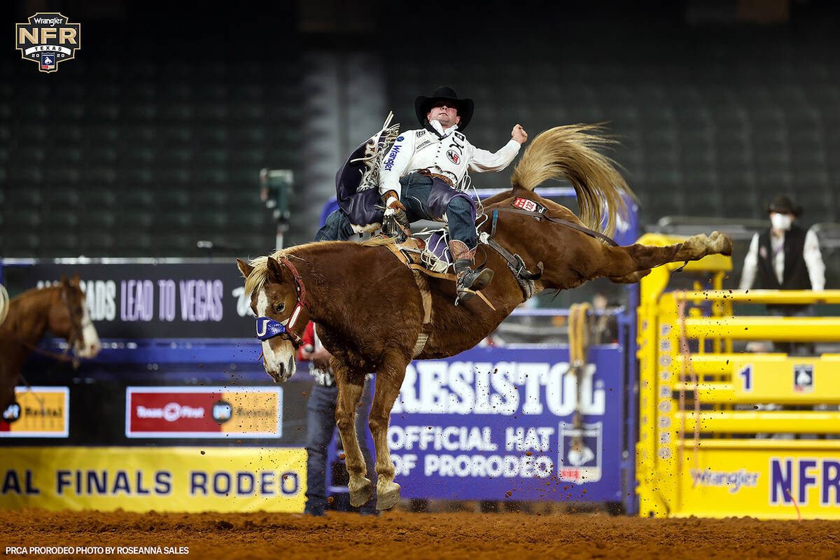 Cole Reiner heads the field in bareback riding for this year’s Wrangler National Finals Rodeo ...