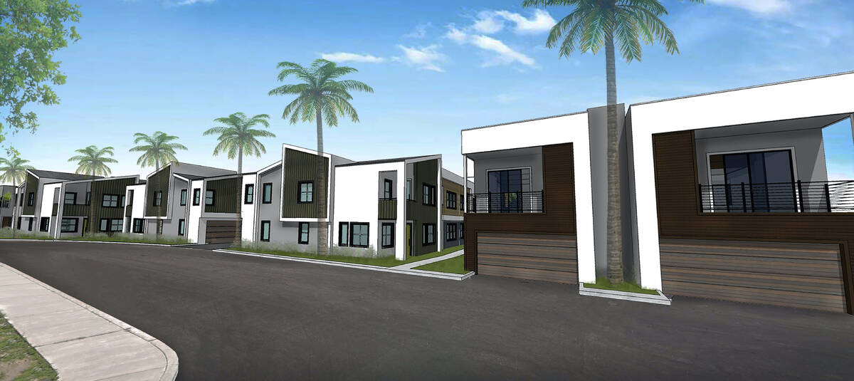 An artist's rendering of homebuilder Lennar Corp.'s planned townhouse complex on Water Street i ...