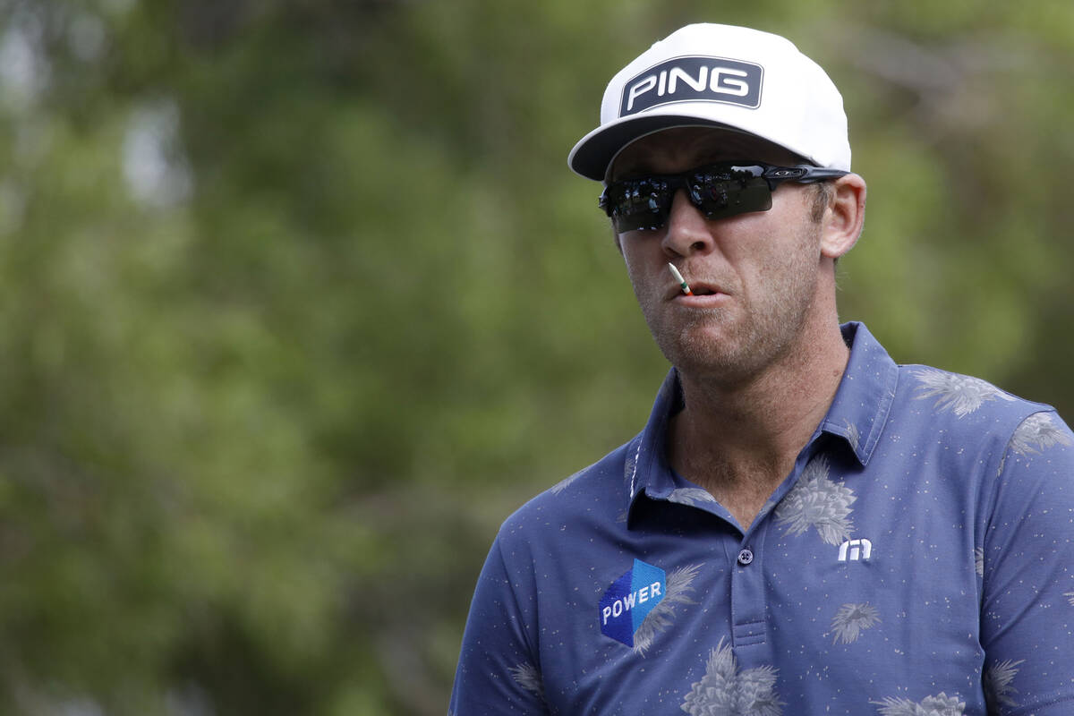 Seamus Power is seen before teeing off on the 13th hole during the third round of the Shriners ...